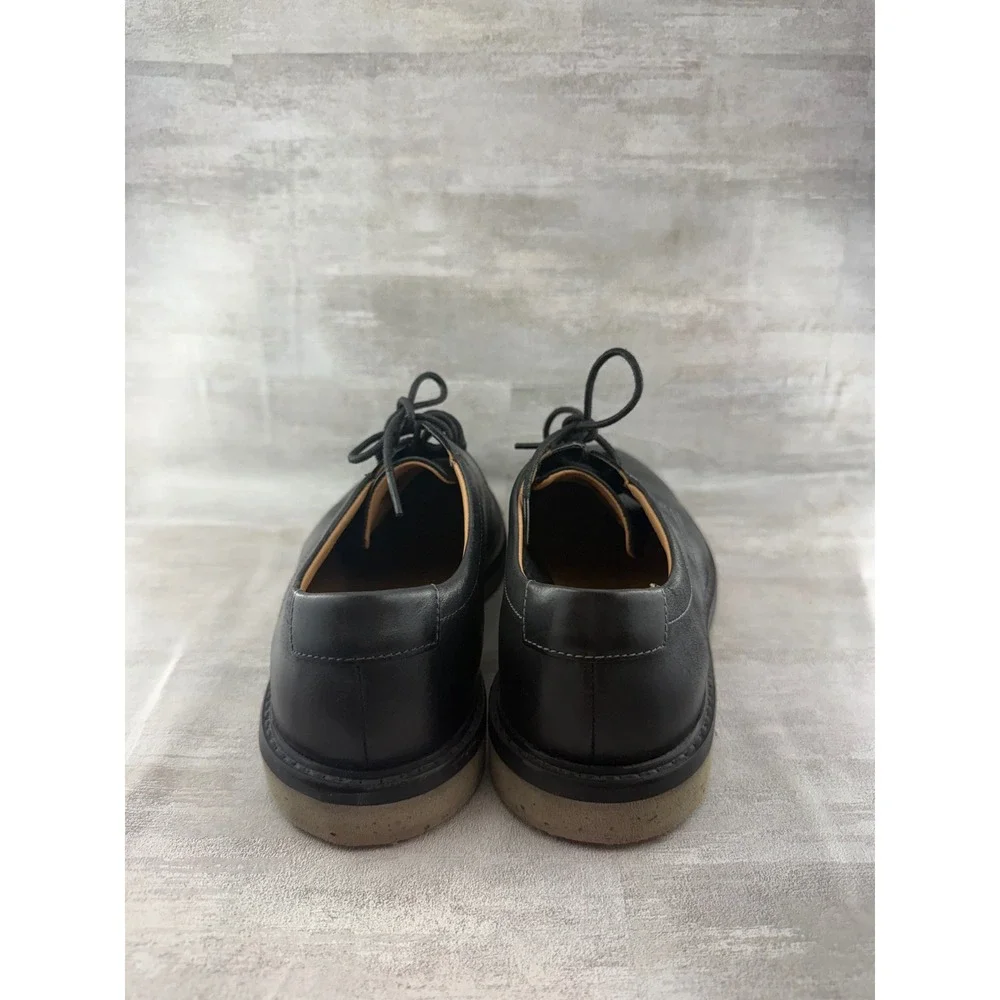 Clarks Men Black Leather Derby Shoes Extralight Lace Up Oxford Sz 8.5M